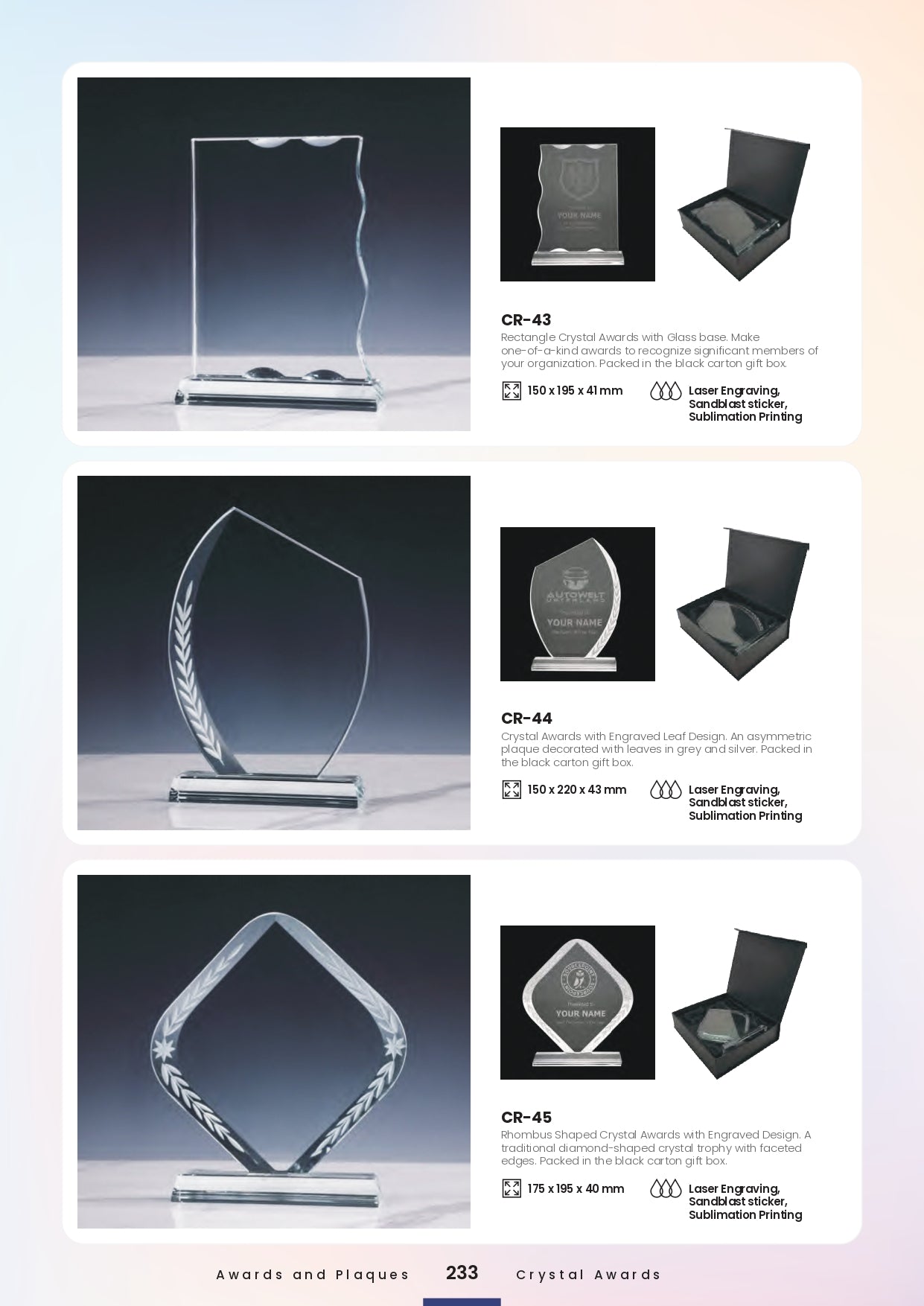 Crystal Awards.
